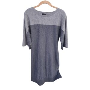 Talbots Merino Wool Sweater Dress  Color Block Gray size medium
